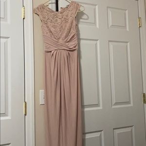 ASOS Nude pink maxi bridesmaid/wedding guest dress